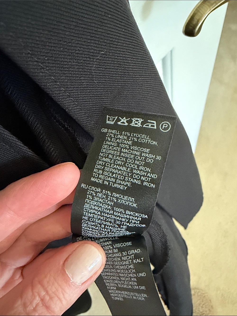 Reiss Black Tie-Shoulder Midi Dress - Picture 14 of 16